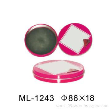 round cosmetics tin can